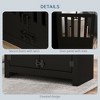 Gulches PawHut Large Elevated Dog Bowls with Storage Cabinet Raised Dog Bowl Pet Food, Black - 4 of 4