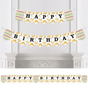 Big Dot of Happiness Taco 'Bout Fun - Fiesta Birthday Party Bunting Banner - Birthday Party Decorations - Happy Birthday - 1 of 4