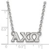 Black Bow Jewelry Sterling Silver Alpha Chi Omega Greek Life Necklace 18 Inch - 2 of 4