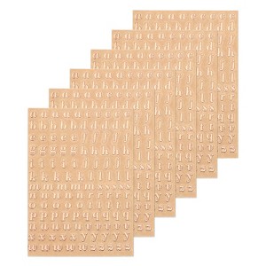 Unique Bargains 3D Small Self-Adhesive A to Z Letter Resin Sticker 6 Sheets - 1 of 4