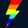 Adult Design By Humans Rainbow Pride Flag Lightning Bolt By Tank Top - 2 of 2