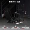 Dardoo Pro Adjustable Racing Sim Cockpit with TV Stand & Black Seat for Logitech G923 G29, Thrustmaster, Fanatec | No Wheel、Pedal and Gear - 3 of 4