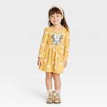 Toddler Girls' Disney Minnie Mouse Solid Skater Dress - Yellow