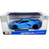 2020 Chevrolet Corvette Stingray Z51 Coupe Blue with Black Stripes 1/24 Diecast Model Car by Maisto - image 3 of 3