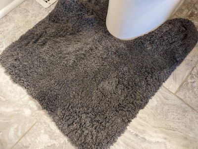 Spa Plush Contour Bath Rug Almond - Threshold™