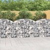 vidaXL Gabion Basket Silver Galvanized iron 39.4 x 11.8 x 15.7/23.6 in - 59.1" x 19.7" x 39.4"/47.2" - 2 of 4