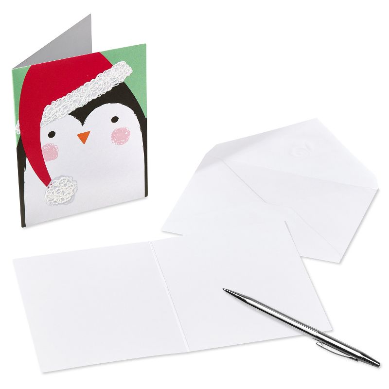 10ct Gingerbread Man and Penguin Dual Blank Christmas Cards, 4 of 7