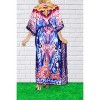 HAPPY BAY Women's House Daily Routine Evening Wear Holiday Casual Loungewear Loose Caftan Long Boho Sleepwear Slit Dress 2X-3X Multicolored, Abstract - 4 of 4