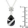 Slickblue Wrapped Amethyst Purple Cubic Zirconia Pendant, 6.59 ct, Rhodium-Plated, 16 Inch Chain for Women - 2 of 3