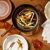 Bloomhouse Natural Bronze Finish Cast Iron Skillet with Long Handle, Helper Handle & Olive Wood Trivet - 3 of 4
