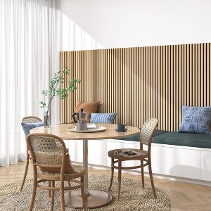 0.83 in. x 7.87 ft. x 1 ft. Slat Wood Sound Absorbing Decorative Wall Paneling 2-Pack - 1 of 4