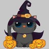 Men's Design By Humans Black Cat With Jack O Lantern Halloween Shirt By thebeardstudio T-Shirt - 2 of 4