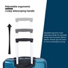 3 Piece Luggage Sets PC+ABS Lightweight Suitcase with Two Hooks, Spinner Wheels, (20/24/28) Gray - 4 of 4