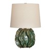 Uttermost Guinevere Deep Green Table Lamp – 21.375"H Ceramic Base with Ruffled Design & White Linen Shade - 4 of 4