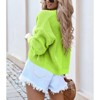 Clearlove Women's Cropped Drop Shoulder Cardigan Long Sleeve Open-Front Knit Shrug Jacket - 3 of 4