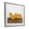 Stupell Industries Chicks on the Fence Framed Print Under Glass Art - 2 of 4