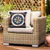 Liora Manne Frontporch Coastal Indoor/Outdoor Pillow.. - 3 of 4