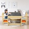Kinder King 3-in-1 Kids Table & 2 Chairs Set with Storage, Removable Top & Blackboard, for Art, Crafts, Reading, Play - 2 of 4