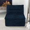 Vynxaria Bean Bag Seats - Blue Modern Armless Floor Sofa - 3 of 4