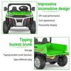 24V 2-Seater Ride On Dump Truck for Kids - 4WD 6-Wheel Electric Car with Parent Remote Control, Bluetooth Music & Dump Bed - 3 of 4
