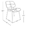Nordlys Set of 2 Metal Dining Chairs In Wood and Corduroy Modern Design Style Upholstery Dining Room - 4 of 4
