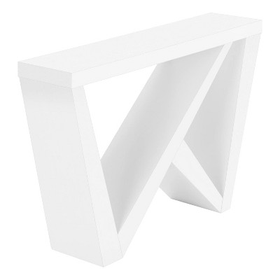 Monarch Specialties Accent Table Console Entryway Narrow Sofa Living Room Bedroom White Laminate Contemporary Modern