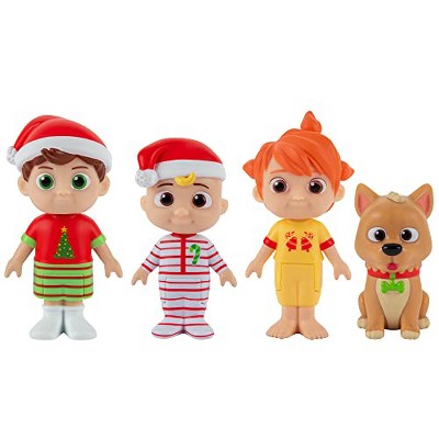 CoComelon Figure 4-Pack Toy Set - 3" Articulated Characters, JJ, Tomtom, YoYo, & Bingo - Officially Licensed- Gift for Kids, Boys, Girls, Preschoolers