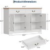 CuisinSmart 57'' Modern Farmhouse Sideboard Buffet Cabinet with 2 Drawers & Adjustable Shelves, Dining Room Coffee Bar Organizer for Living Room - 2 of 4
