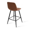 Bingo 26" Upholstered Counter Height Stool with Black Leg (Set of 2 and 4 ) , Midbar Stool for Kitchen Island, Indoor Furniture - Maison Boucle - 4 of 4