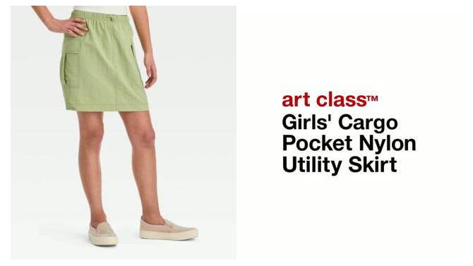 Girls' Cargo Pocket Nylon Utility Skirt - art class™, 2 of 7, play video