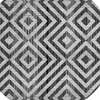 Black Gray And Silver Geometric Washable Indoor Outdoor Area Rug - 4 of 4