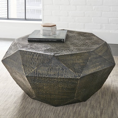 Donato Octagon Cocktail Table Brass Steve Silver Co. Target