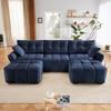 Oversized 110.2" Chenille Modular U-Shaped Sectional Sofa with High-Resilience Cushions and 2 Ottomans, 5-Piece Free combination Sofa - 3 of 4