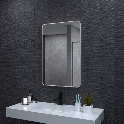 Damerin Anti-Rust 24x36 In. Aluminum Framed Rounded Rectangle Bathroom Wall Mirror
