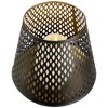 Northlight Small Laser-Cut Pillar Candle Holder - 9" - Black and Gold Finish - 4 of 4