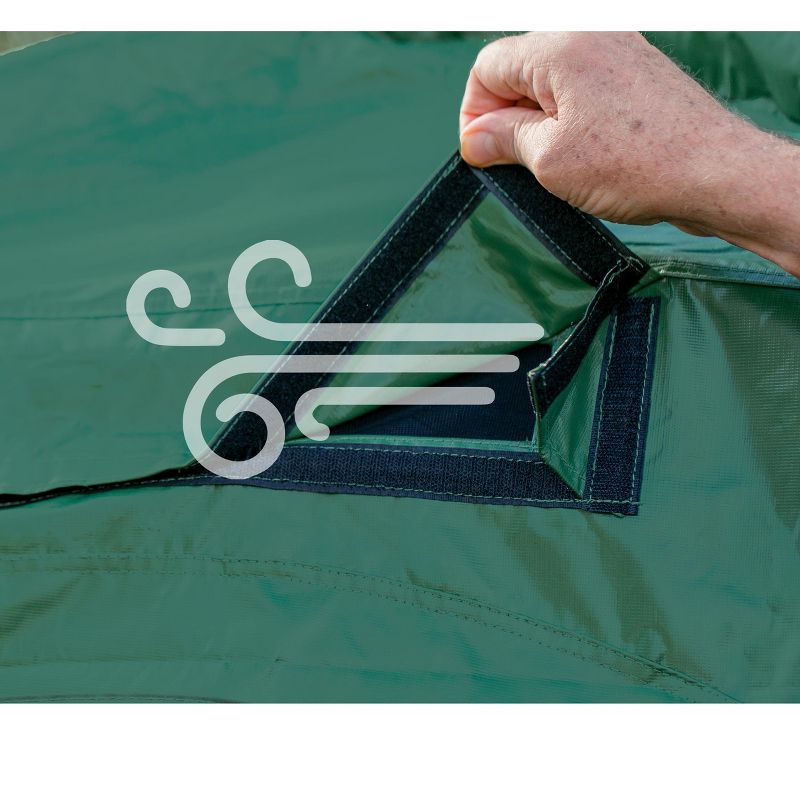 YardStash Outdoor Storage Shed - Heavy Duty Green Waterproof Tent for Bike & Garden Supplies, 4 of 8