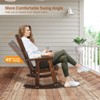 Karl Home | 28 in. Solid Wood Slat Back Outdoor Rocking Chair with Cushion - 3 of 4