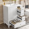 KTMBDW Bathroom Vanity with Ceramic Sink, Wooden Door Bathroom Storage Vanity, Small Quick Assembly Bathroom Cabinet - 2 of 4