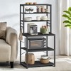 VASAGLE Coffee Bar, Bakers Rack for Kitchen with Storage, 6-Tier Kitchen Shelves with 6 Hooks, Microwave Stand, Industrial - 3 of 3