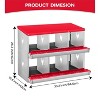 Chicken Nesting Boxes, Two-Tier Metal Chicken Egg Laying Box,Large Vented Holes for Egg Collection - 3 of 4