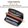 Clotth Womens Wallet - Large Capacity RFID Blocking Leather Wallet for Women Double Zipper Wristlet Clutch for Phone,Travel & Daily Use - 4 of 4