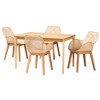 Baxton Studio Ballerina Modern Bohemian Metal 5-Piece Dining Set - 2 of 4