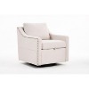 CAVINAS 360° Swivel Linen Accent Chair,High Back Padded Armchair with Storage,Modern Living Room Sitting Chair with Nailhead Trim - 2 of 4