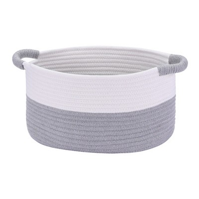 Unique Bargains Woven Handles Shelf Closet Storage Basket