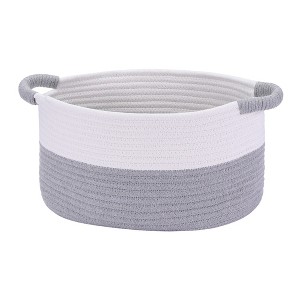 Unique Bargains Woven Handles Shelf Closet Storage Basket - 1 of 4