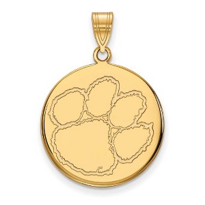 Black Bow Jewelry 14k Yellow Gold Clemson Tigers NCAA Large Pendant - 1 of 3