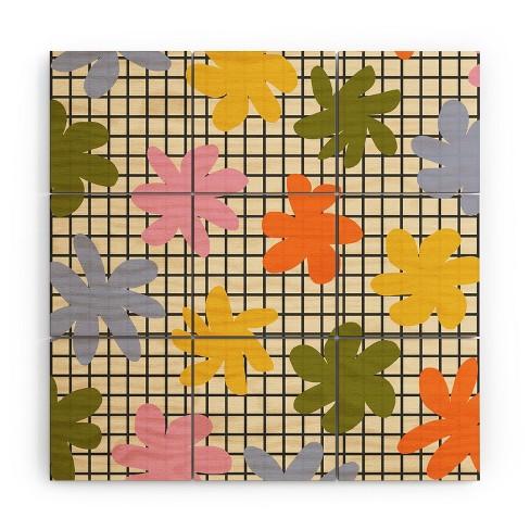 Alisa Galitsyna Playful Flowers 1 Wood Wall Mural - Society6 - image 1 of 2