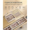 SONGMICS HOME ANAH Collection - Stackable Jewelry Box with Mirror, 4-Tier Jewelry Storage Organizer, PU Surface with Stitching - 3 of 4