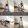 NAYSAYE Dip Bar Station with Adjustable Pull Up Bars Heavy Duty Parallettes for Full Body Workout Home Gym, Black, 27.95"*12.80"*8.66" - 3 of 4