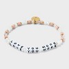 Little Words Project Love You More Beaded Bracelet - Peach Orange/Cream - 3 of 4